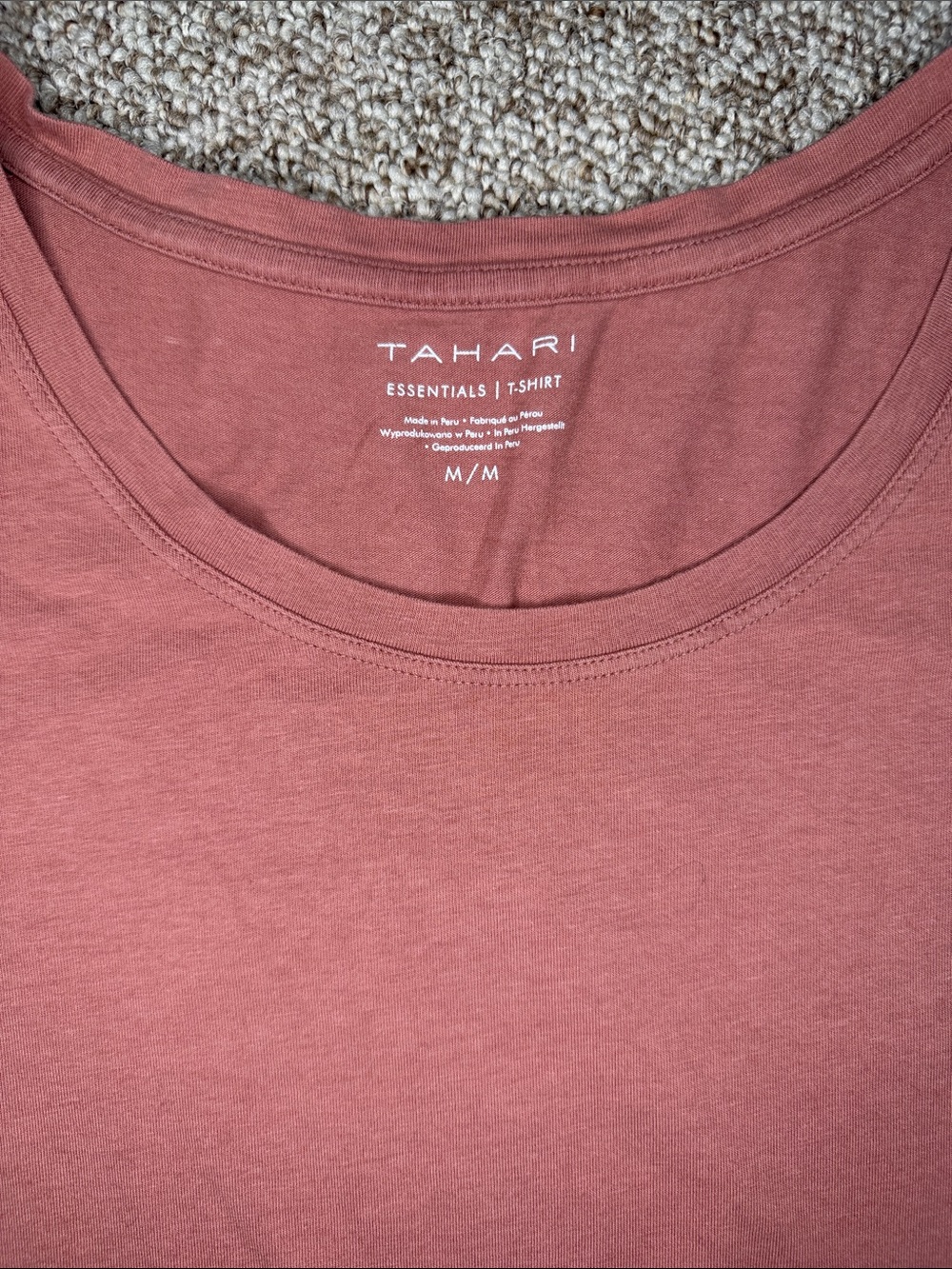 Tahari essentials Scoop Neck Tee - Dusty Rose - Picture 2 of 5